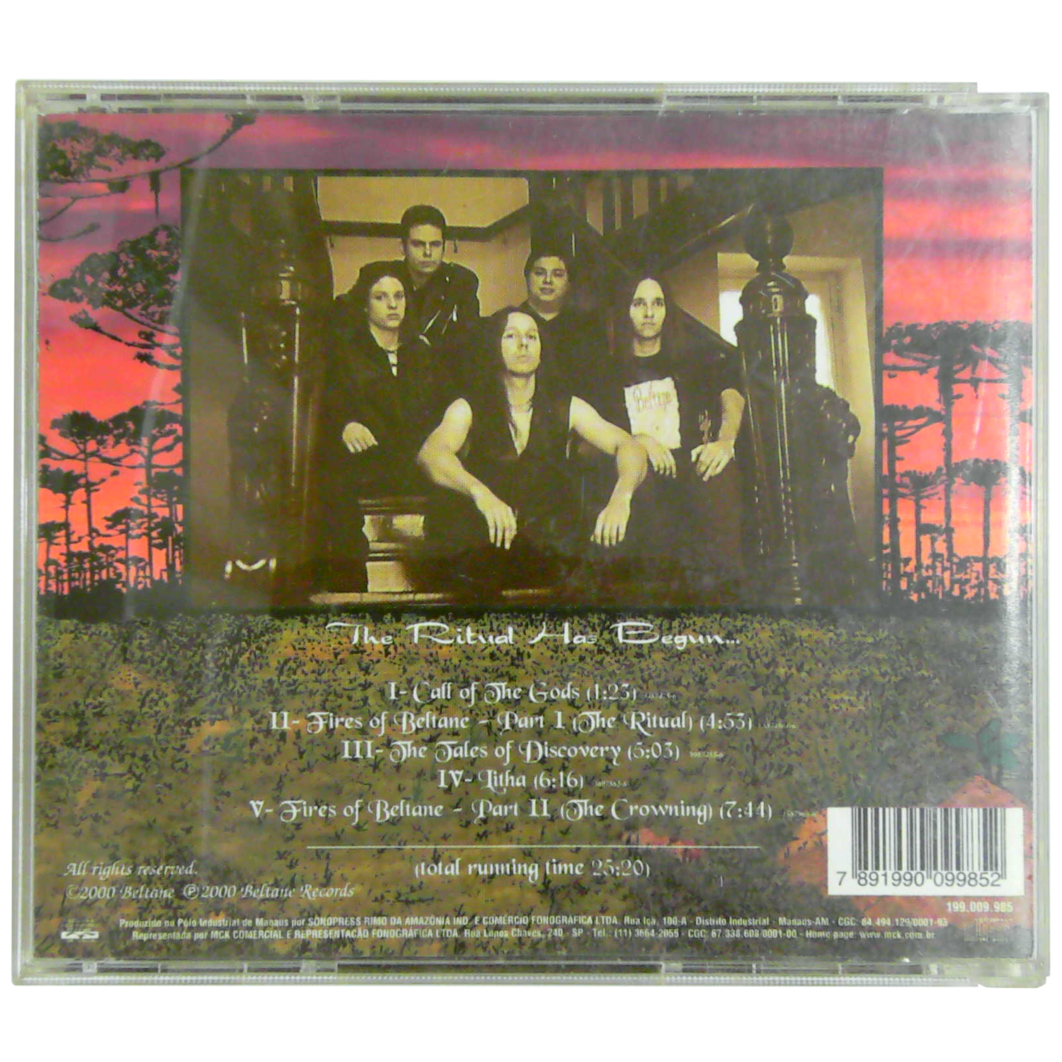 Back Picture of CD - Beltane - The Ritual Has Begun
